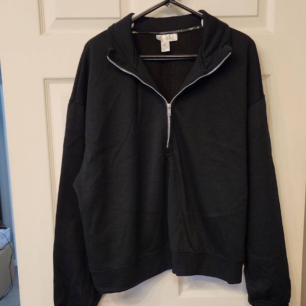 Black Half-Zip Womans Sweater